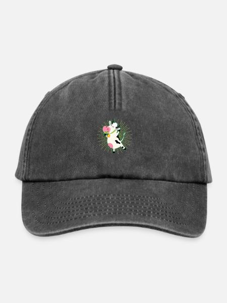 Kuh Gras fressen jubeln - Relaxed Vintage Cap - Vintage Schwarz