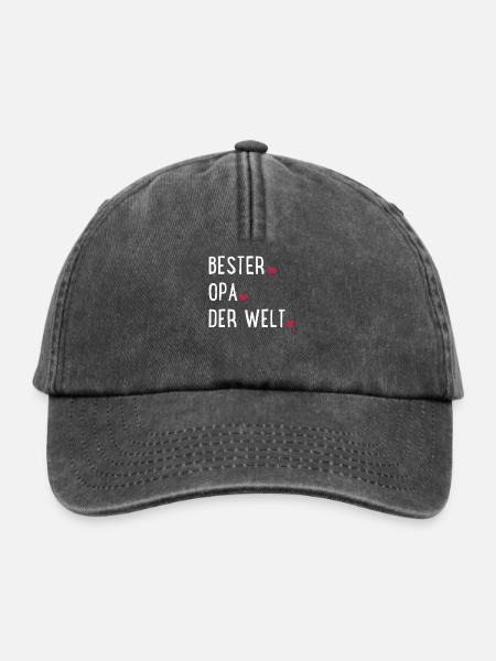 Bester Opa der Welt - Relaxed Vintage Cap - Vintage Schwarz
