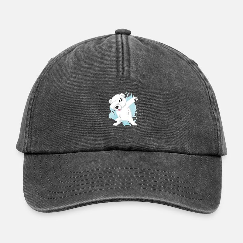 Weihnachten Eisbär Dab Eisbär Dabbing - Relaxed Vintage Cap - Vintage Schwarz