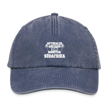 Südafrika Optimaler Abstand Zum Monitor Fernweh - Relaxed Vintage Cap - Vintage Denim - Vorne