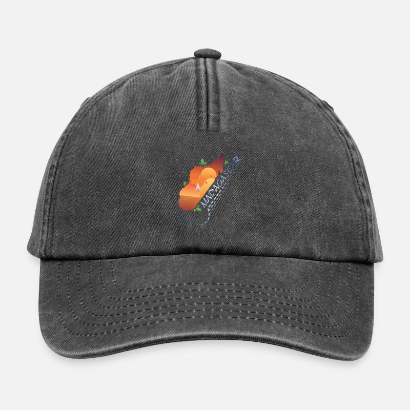 Madagaskar - Relaxed Vintage Cap - Vintage Schwarz