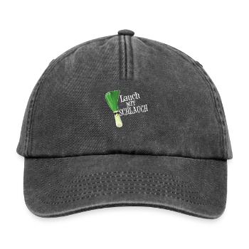 Lauch Mit Schlauch Fitness Lustiges Geschenk Dünn - Relaxed Vintage Cap - Vintage Schwarz - Vorne