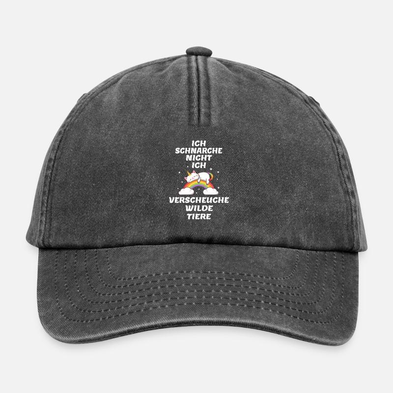 Ich Schnarche Nicht Verscheuche Wilde Tiere Schlaf - Relaxed Vintage Cap - Vintage Schwarz