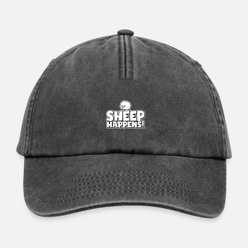 Sheep happens! - Relaxed Vintage Cap - vintage black