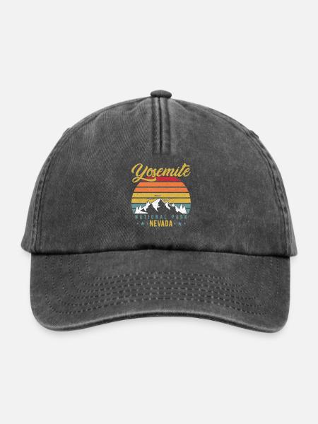 Yosemite National Park - Relaxed Vintage Cap - Vintage Schwarz