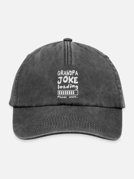 Grandpa joke - Relaxed Vintage Cap - Vintage Schwarz