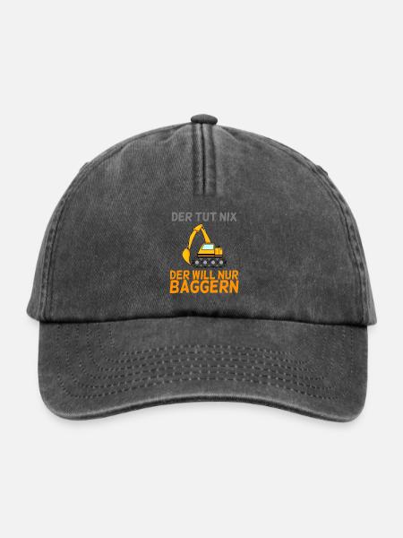 Bagger Baggern - Relaxed Vintage Cap - Vintage Schwarz