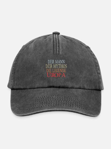 Uropa legende - Relaxed Vintage Cap - Vintage Schwarz