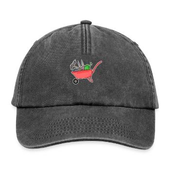 Motiv Gärtner Garten Geschenk - Relaxed Vintage Cap - Vintage Schwarz - Vorne