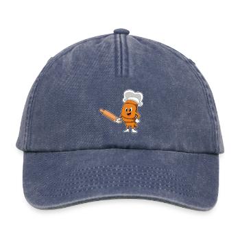 Rouleau à pâtisserie de pain - Casquette vintage décontractée - vintage bleu jeans - Devant
