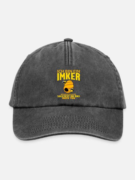 Bienen Imker Biene - Relaxed Vintage Cap - Vintage Schwarz