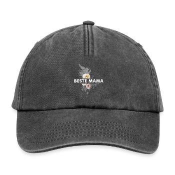 Beste Mama - Relaxed Vintage Cap - Vintage Schwarz - Vorne