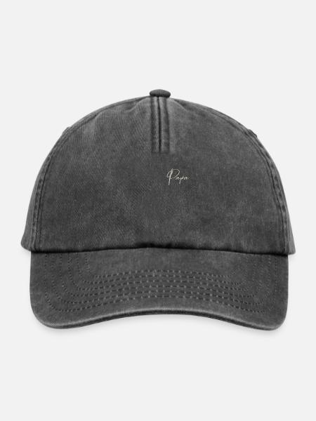 Papa Vater - Relaxed Vintage Cap - Vintage Schwarz