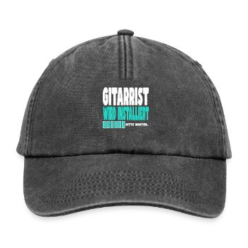 Gärtner wird installiert - Relaxed Vintage Cap - Vintage Schwarz - Vorne