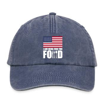 Souvenir de voyage de vacances aux États-Unis - Casquette vintage décontractée - vintage bleu jeans - Devant
