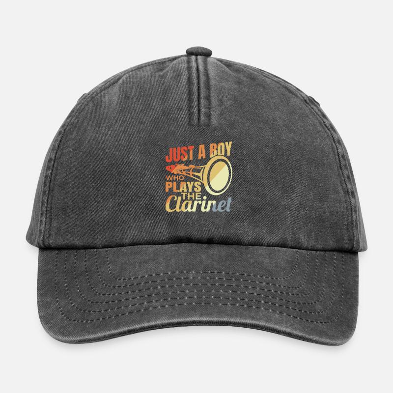 Young clarinet player - Relaxed Vintage Cap - vintage black