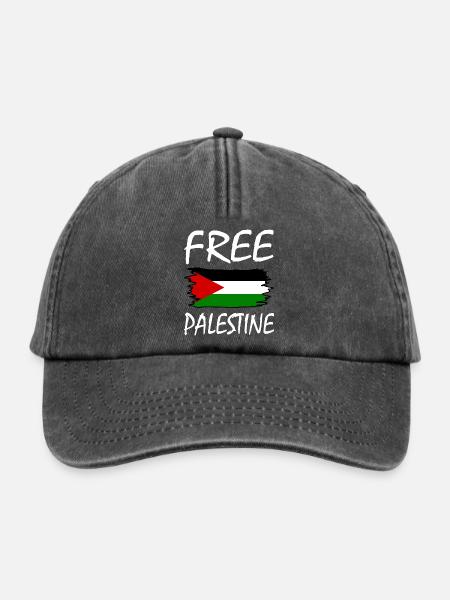 Free palestine - Relaxed Vintage Cap - Vintage Schwarz