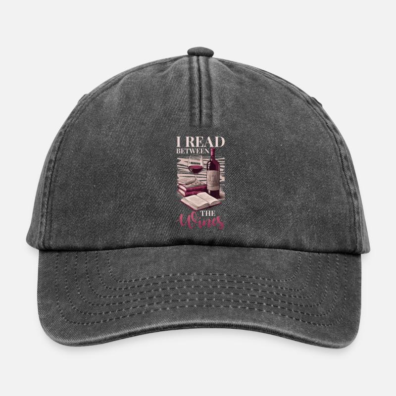I Read Between The Wines - Reading Lover Wine Book - Relaxed Vintage Cap - vintage black