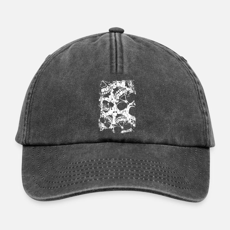 Crâne féroce - Casquette vintage décontractée - noir vintage