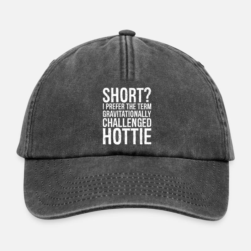 short I prefer the term gravitationally challenged - Relaxed Vintage Cap - vintage black