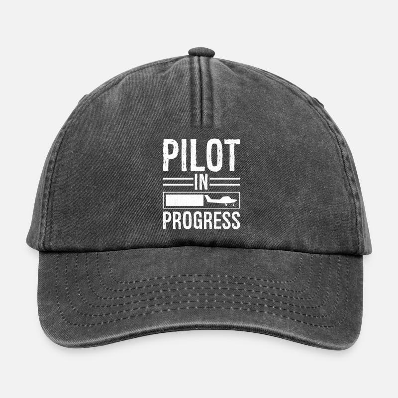 Pilote en cours - Casquette vintage décontractée - noir vintage