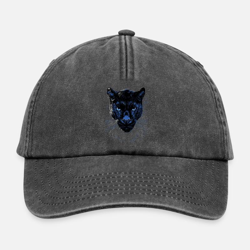 Panther Leopard Raubkatze Süße Großkatze Panter - Relaxed Vintage Cap - Vintage Schwarz