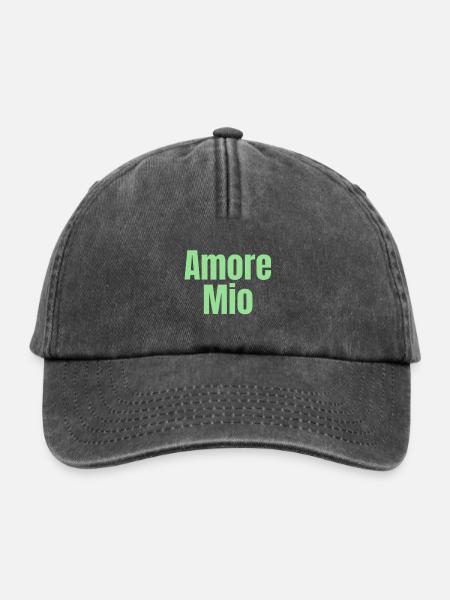 Amore Mio - Relaxed Vintage Cap - Vintage Schwarz