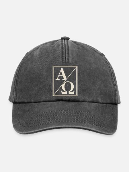 Christlich Alpha Omega Zeichen Des Glaubens - Relaxed Vintage Cap - Vintage Schwarz