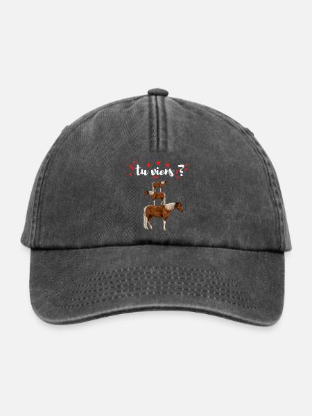 Kommen Sie? Pyramide der Pferde - Relaxed Vintage Cap - Vintage Schwarz