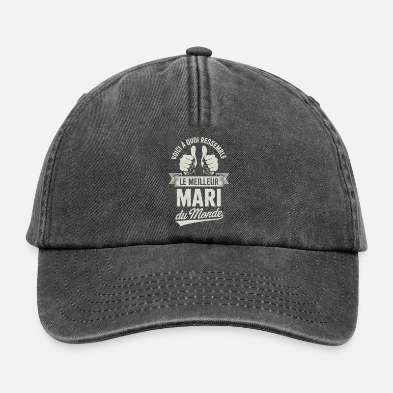 World's Best Husband Gift - Relaxed Vintage Cap - vintage black