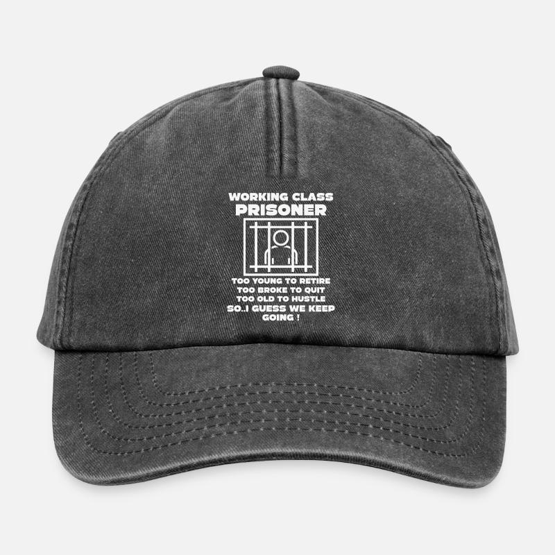 Monday Trapped Work Funny Work Outfit - Relaxed Vintage Cap - vintage black