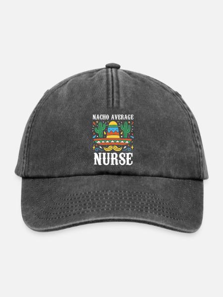 Nacho Average Nurse - Relaxed Vintage Cap - Vintage Schwarz