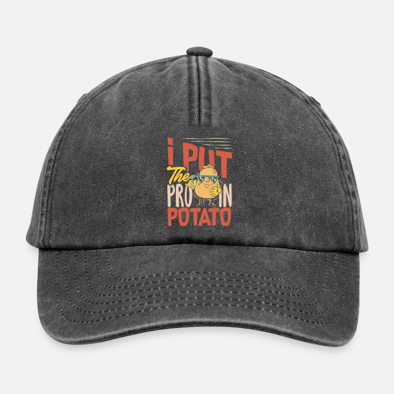 Taters Over Haters Potato - Relaxed Vintage Cap - vintage black