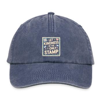 L’humanité laisse la bonté être le seul sceau - Casquette vintage décontractée - vintage bleu jeans - Devant