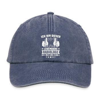 Radiologe Legende - Relaxed Vintage Cap - Vintage Denim - Vorne