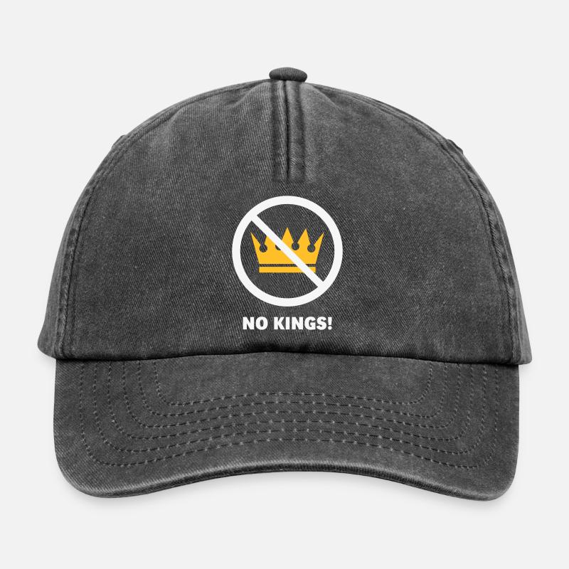 No Kings! (Protest Design / NEG 2C) - Relaxed Vintage Cap - vintage black