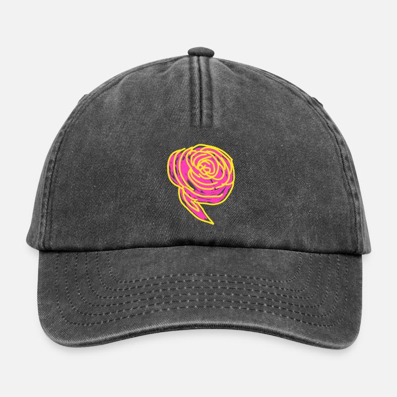 Ranunkeln  - Relaxed Vintage Cap - Vintage Schwarz