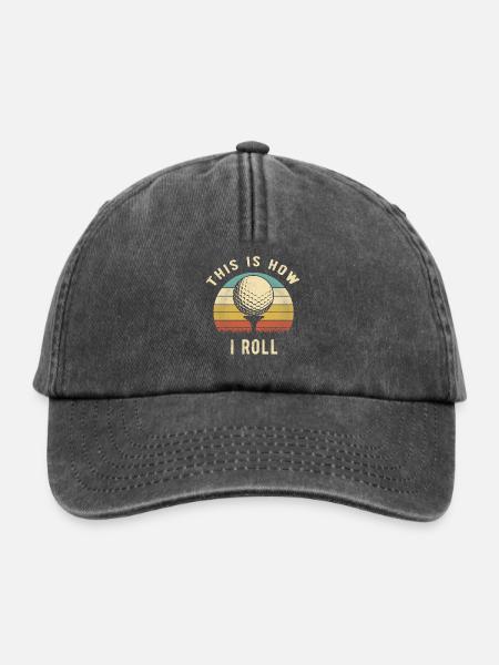 So rolle ich Retro-Golfball-Golfer-Geschenk - Relaxed Vintage Cap - Vintage Schwarz
