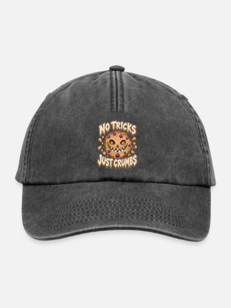 Halloween-Keks – Keine Tricks, nur Krümel - Relaxed Vintage Cap - Vintage Schwarz