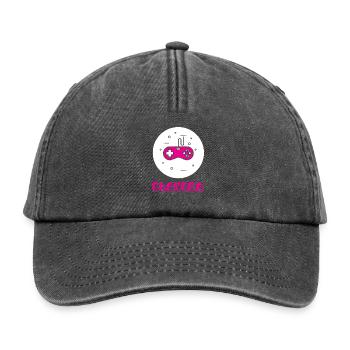 Gamer 2 - Duo Player 1 & 2 amour couple de cadeau - Casquette vintage décontractée - noir vintage - Devant