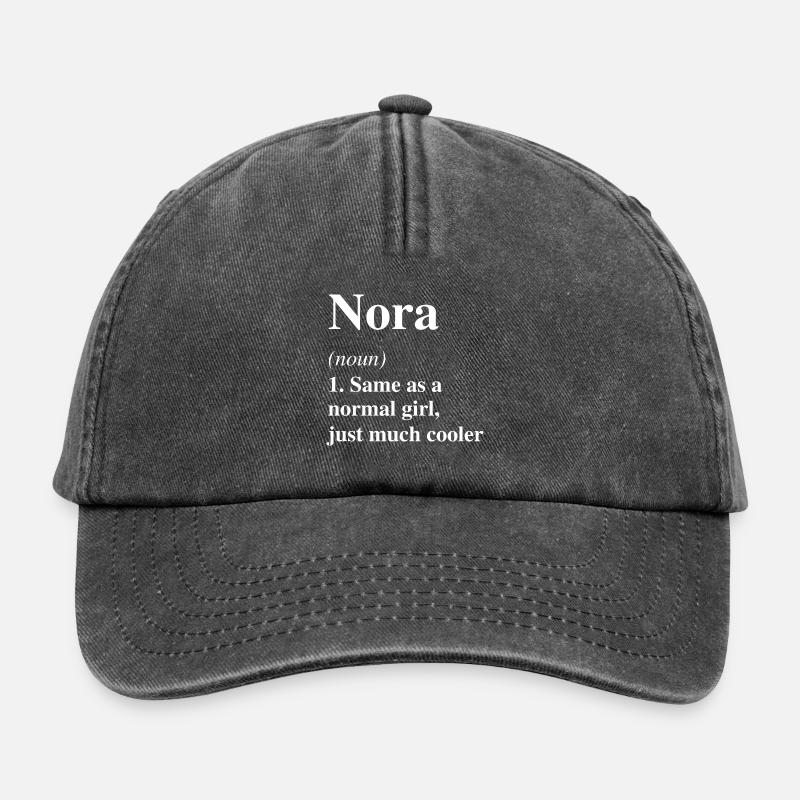 Nora Definition Cool Name Saying Gift - Relaxed Vintage Cap - vintage black