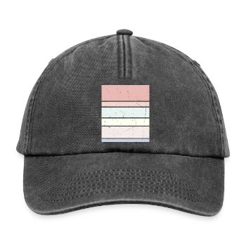 Hintergrund Pastell Rechteck - Relaxed Vintage Cap - Vintage Schwarz - Vorne