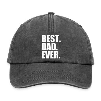 Best dad ever - Relaxed Vintage Cap - Vintage Schwarz - Vorne
