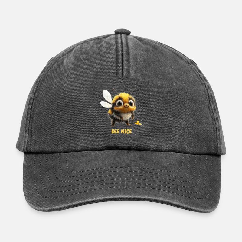 abeille gentille - Casquette vintage décontractée - noir vintage