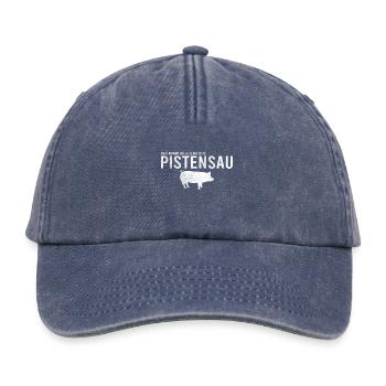Pistensau Skier Fun - Casquette vintage décontractée - vintage bleu jeans - Devant