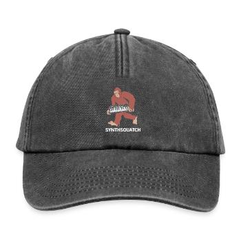 Djing Label Keyboard DJ - Relaxed Vintage Cap - Vintage Schwarz - Vorne