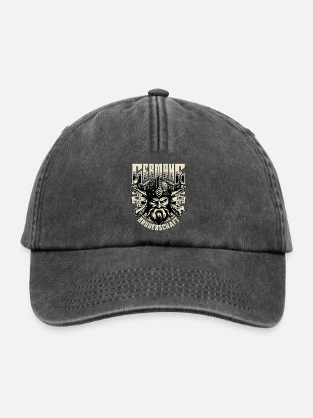 Nordische Bruderschaft Germane - Relaxed Vintage Cap - Vintage Schwarz