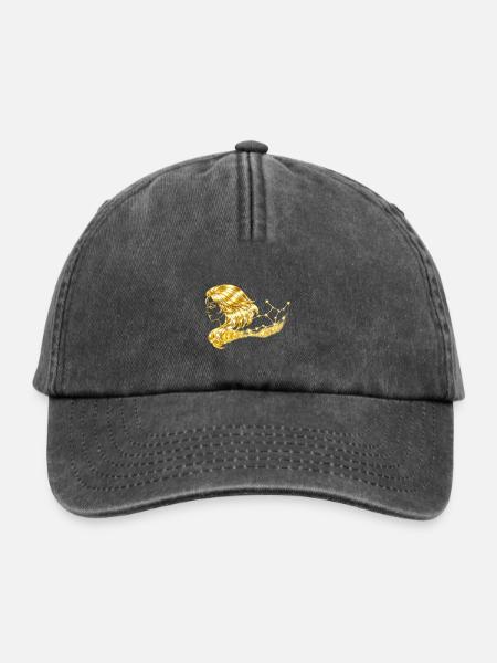 Sternzeichen Jungfrau - Relaxed Vintage Cap - Vintage Schwarz