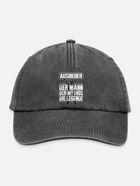 AUSBILDER - Mythos - Relaxed Vintage Cap - Vintage Schwarz