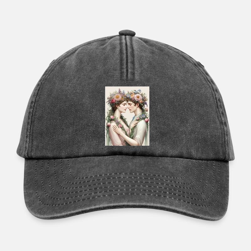 Lovers and bouquets - Relaxed Vintage Cap - vintage black